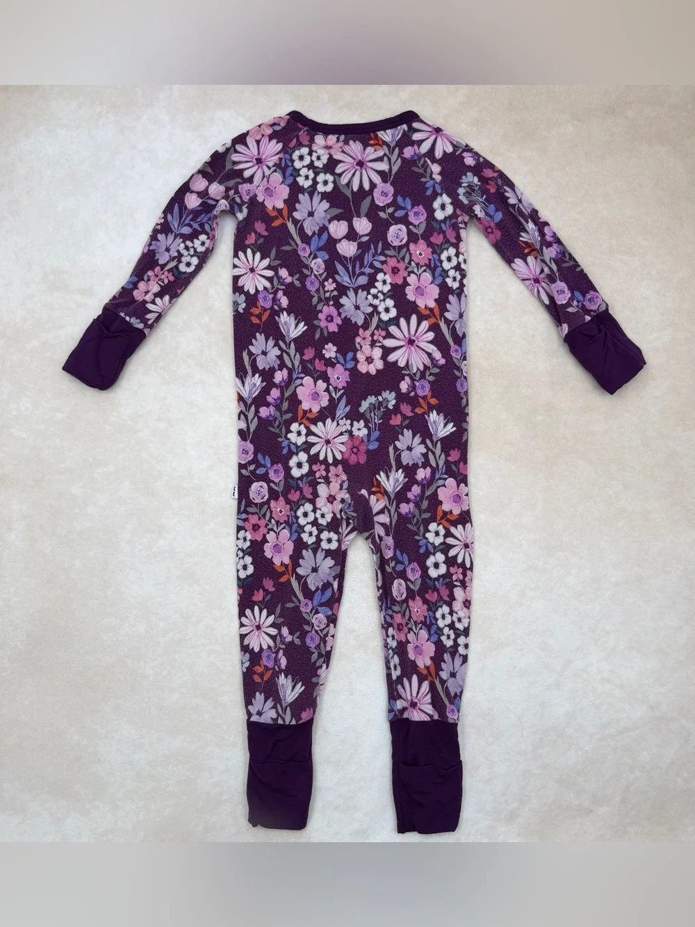 Little Sleepies Purple Floral Zippy